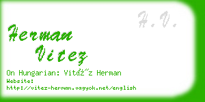 herman vitez business card